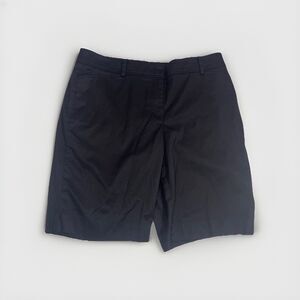 Talbots Perfect Shorts 10 Petite Black Womens Cotton Stretch